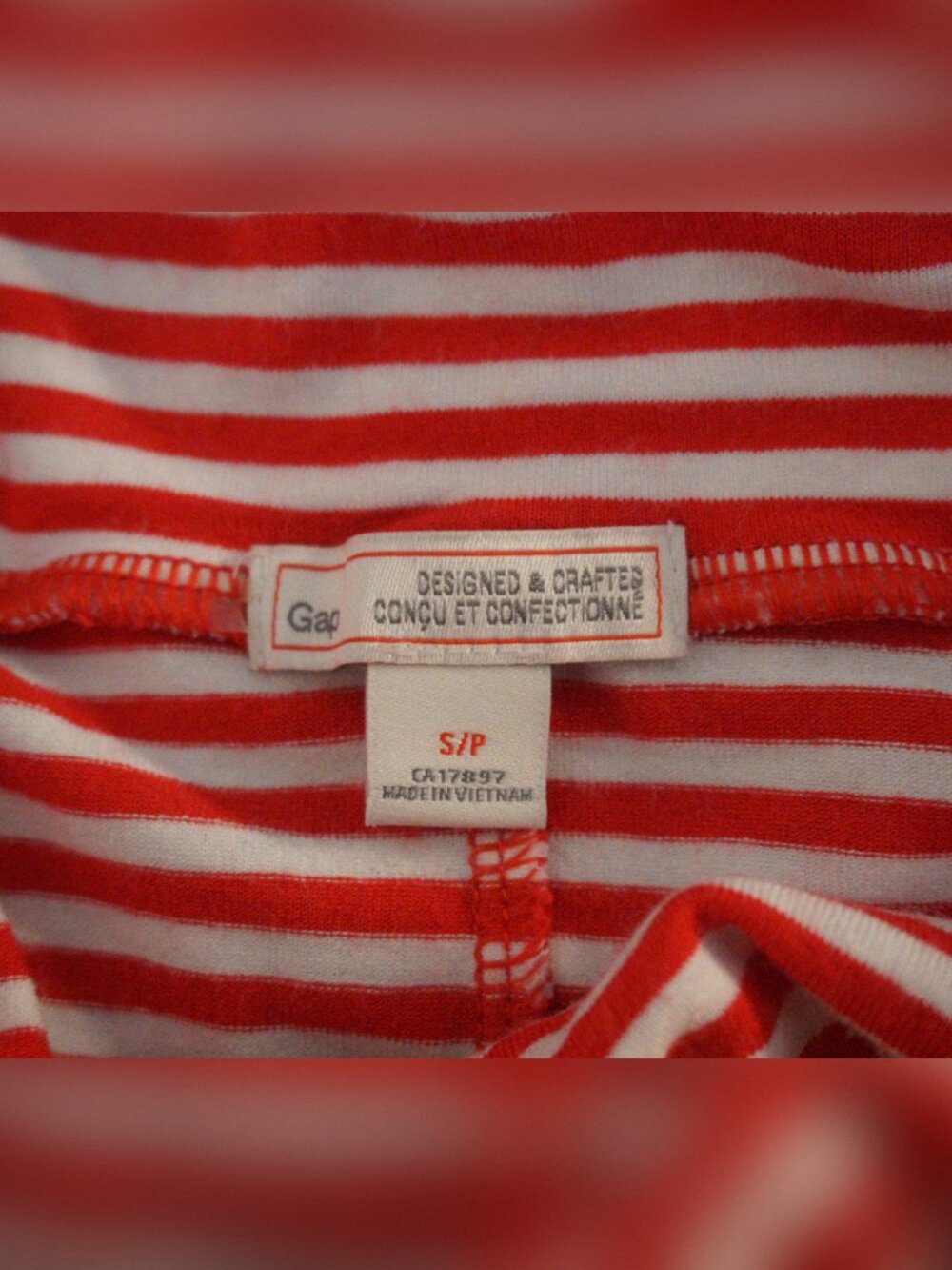 ❤️ Gap Red White Striped Strapless Tube Maxi Dress - Size S 🤍☀️ - Picture 6 of 6